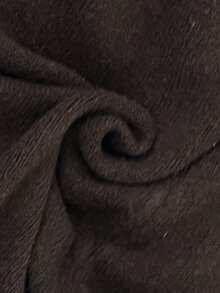 CovetEZ 女士休闲纯色低腰喇叭针织裤 - 巧克力棕 - 查看 6