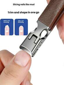 Madebyblanc 1-Pack Stainless Steel Wide Jaw Nail Clipper, Slanted Edge Toenail Trimmer For Thick & Ingrown Nails, Professional Manicure Tool - Multicolor - View 9