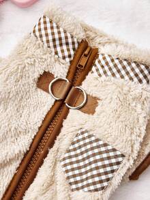 PETSIN Yellow Spring/Summer Simple Casual Home Wear Bear & Mushroom Print Hollow Ruffle Cuff Wearable & Leash Friendly Soft Pet Jumpsuit