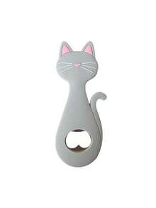 Zazumi 1PC Silicone Creative Fridge Magnet Cute Cat Bottle Opener Dual Use Kitchen Tool For Beer Cap Opening And Home Decor Accessory - Multicolor - View 11