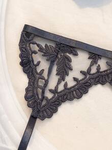 5pcs Women's Solid Color Spaghetti Strap Lace Sexy Lingerie Set