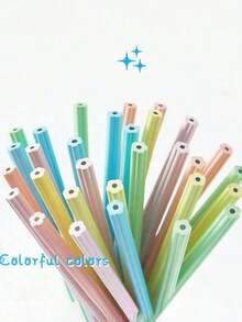 10支随机颜色树脂铅笔，HB铅笔，花卉笔杆铅笔，彩虹铅笔
