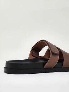 SHUZIA Men's Cutout Adjustable Band Comfortable Slide Sandals