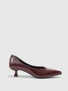 CUCCOO BIZCHIC Sepatu hak rendah klasik sederhana untuk wanita, model pump, cocok untuk bepergian, bekerja, dan pesta. - Coffee Brown - View 2
