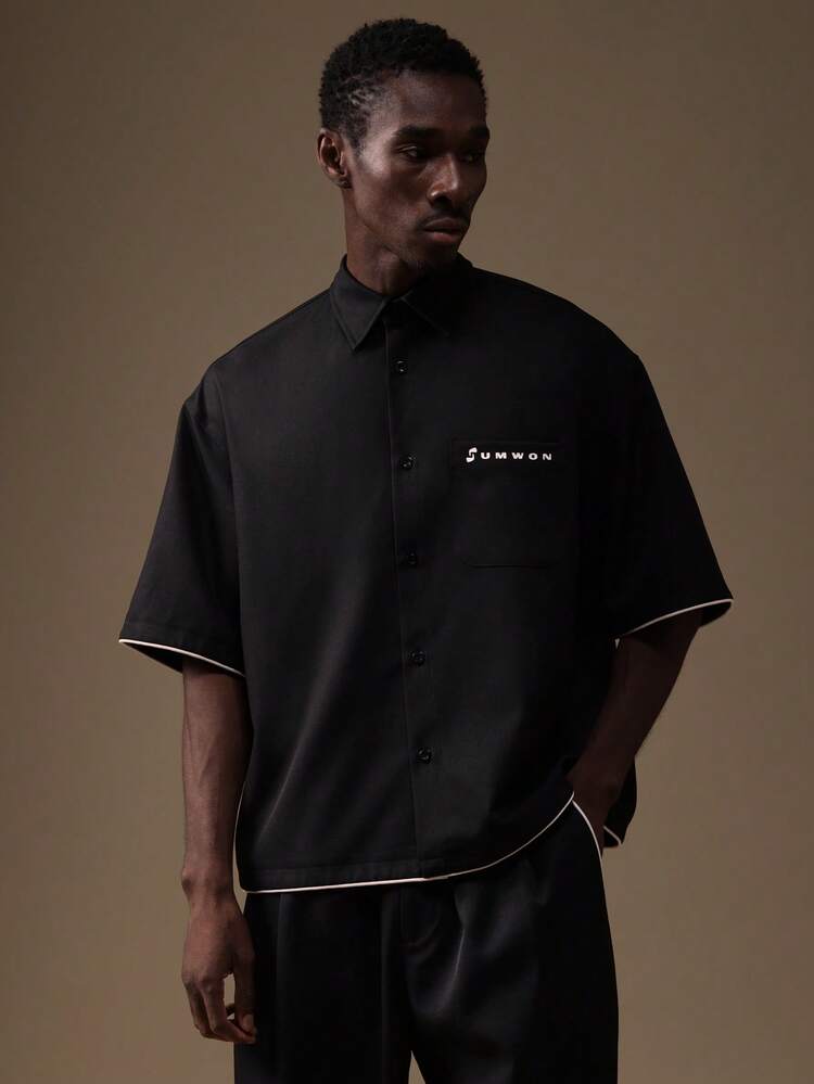 Relaxed Fit Short Sleeve Button Down Shirt