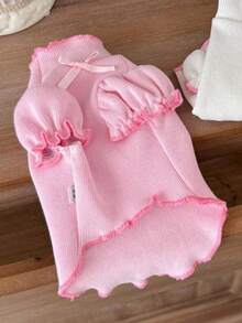 PETSIN Autumn And Winter Thick Base Shirt Princess Style Bubble Sleeve Pet Cat Dog Clothes