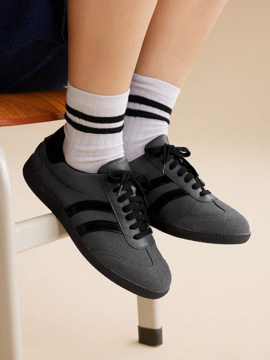 CUCCOO EASI Tênis feminino casual e confortável para uso diário. - Cinza escuro - Ver 1