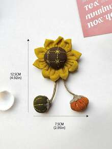 1pc/2 Pcs Exquisite Curtain Ties With Small Imitation Pearls, Pumpkin Flowers, And Sunflowers, Adjustable Curtain Lacing For Bedroom And Living Room Home Decor