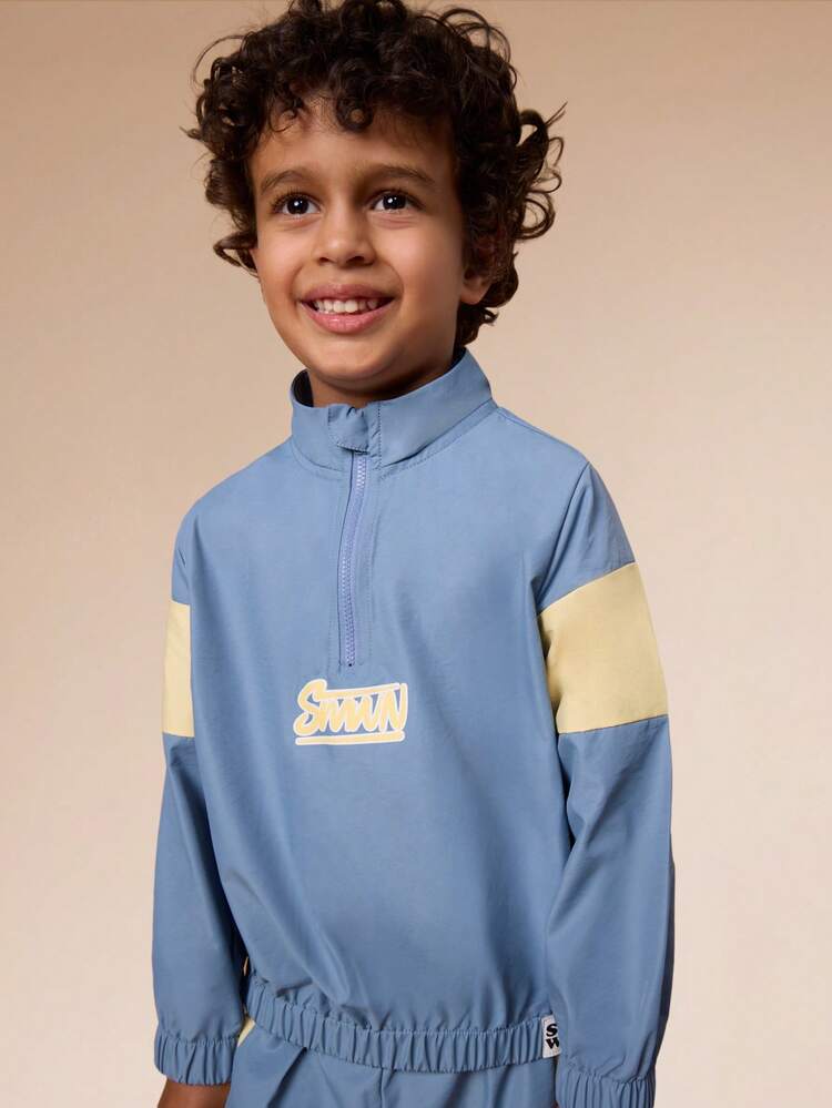 Funnel Neck Half Zip Hoodie And Track Pants Set