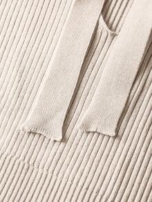 Franclia 新款时尚优雅百搭高品质女士针织毛衣连衣裙，秋季 - 淺粉色 - 查看 5