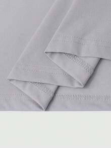 Claim Dot Plus Size Men's Letter Embossed Round Neck Short Sleeve Casual Versatile T-Shirt Oversized T - Grey - View 7