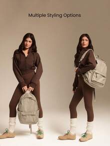 GLOWMODE Multi-Compartment Backpack Commuting Travel Exercise 21L Fall Winter - dark khaki - View 3