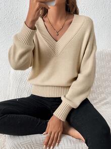 Plus Size Sweaters - Khaki - View 1