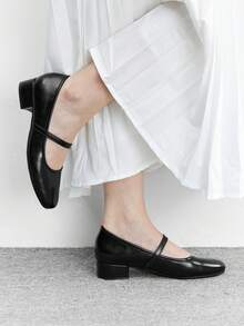 CUCCOO BIZCHIC Women's PU Leather Fashionable High Heel Shoes, Versatile For Daily Wear Valentine's Day