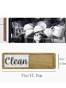 Dishwasher Magnet Clean Dirty Sign, Clean Dirty Sign Accessories For Dishwasher Non-Scratch/Super Strong Soft Magnet With Optional Adhesives/Easy To Read & Slide - Multicolor - View 4