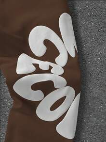 PAVTROS Bộ áo hoodie dài tay và quần dài in họa tiết phối màu tương phản dành cho nam. - Cà phê nâu - Xem 5