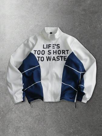 Chaqueta casual de hombre con contraste de color