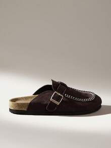 Solecia Boston Essential 女士平底舒适皮鞋 - 咖啡棕 - 查看 1