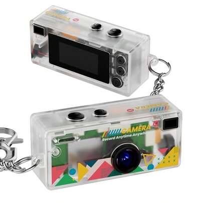 Teckwe Máy ảnh móc chìa khóa mini, Thumb Carema, Máy ảnh kỹ thuật số mini cổ điển 1080P FHD, Máy ảnh nhỏ gọn cầm tay nhỏ gọn cổ điển, Máy ảnh siêu nhỏ gọn,