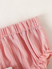 SHEIN 5pcs/Pack Baby Girls' Lightweight Floral Bloomers Casual Cute Training Pants Leggings, Summer - Multicolor - View 6