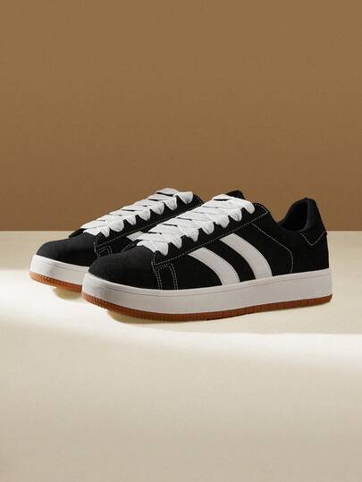 CUCCOO EASI Damskor med snörning framtill i enfärgat, casual stil för höst och vinter, med nyårs- och helgkänsla