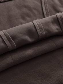 AXEPEAK 解构拱形分叉休闲连帽衫 - 棕色 - 查看 5