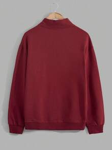 EURMUSE Męska bawełniana bluza z krótkim rękawem i suwakiem