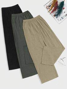 EURMUSE 3件套加大码睡裤 - 彩色 - 查看 2