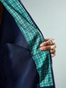 ROMWE MEN Men's Plaid Casual College Style Jacket, Autumn/Winter - Multicolor - View 7