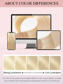 4PCS With 8 Clips Straight Clip In Hair Extensions 100% Real Human Hair Color 613# Light Blonde 12-18 Inch Double Weft Invisible Clip Hair Extensions Remy Natural Human Hair For Women Girl Daily Full Head Use Halloween Costumes - S613 - View 13