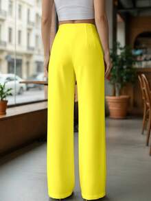 Women Pants - Yellow - View 2