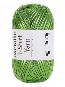 1pc Metal Texture Cloth Line Personalized Wool DIY Woven Bag Wallet Luminous Bright Leather Material - Multicolor - View 14