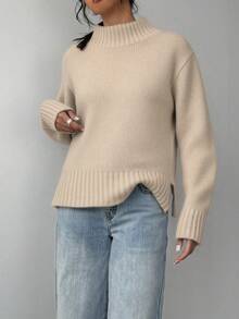大码毛衣 - 燕麥色 - 查看 2
