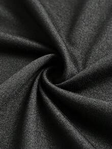 Whyspr Plus Size Women's Solid Color Grommet Buckle High Slit Sexy Punk Style Party Skirt