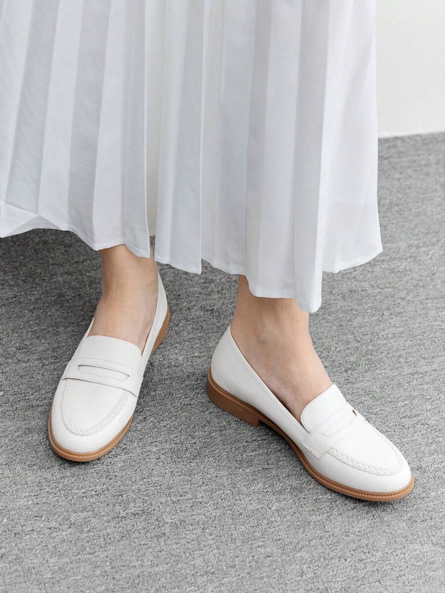 CUCCOO BIZCHIC Women's Casual Versatile Commuting Loafers - White - View 1