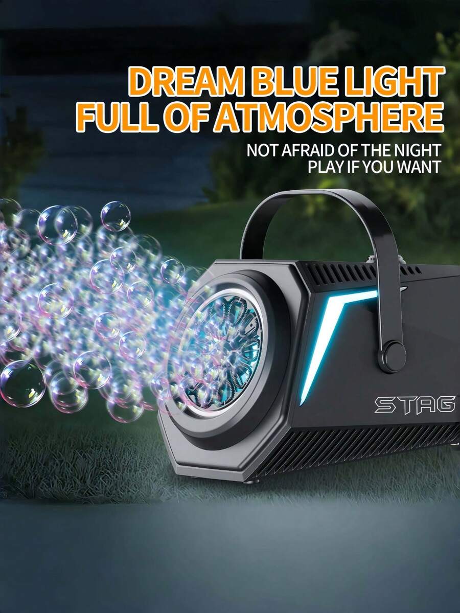 LED Bubble Machine With Lights, Portable Bubble Blower For Indoor/Outdoor Water Play, Parties, Birthday Gifts, Bubble Maker With Light Show For Events, Backyard, Pool, Festivals (Batteries & Solution Not Included) - Multicolor - View 1
