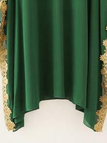 GlowEve 女士宽松V领蝙蝠袖印花连衣裙 - 綠色 - 查看 7