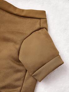 PETSIN 1 Piece Cute Bear Face Printed Sweatshirt In Earthy Yellow Autumn And Winter Warm And Skin Friendly Pet Clothing - Khaki - View 6