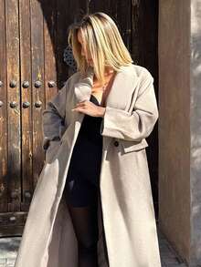 Mélanie ORL 休闲长款毛领夹克 - 駝色 - 查看 5