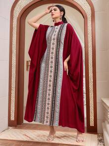 Al Najma Women's Vintage Style Printed Loose Dress