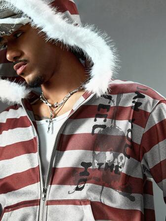 Street Life Herren Lässig Kapuzenpullover Jacke, dunkler Street-Style, Herbst/Winter