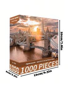 1000 Pcs Jigsaw Puzzle , Large Puzzle 70x50cm, Landscape & Cartoon Art, Stress Relief Gifts, Home Decor, Family & Party Activities - Multicolor - View 3
