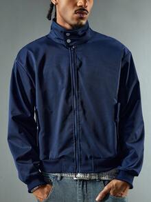 ROMWE MEN Men's Plaid Casual College Style Jacket, Autumn/Winter - Multicolor - View 5