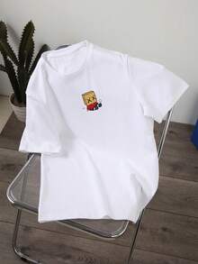 Manfinity Hypemode 加大码男士休闲卡通印花短袖T恤，夏季