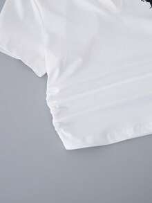 2件套优雅休闲百搭纯色针织长袖修身T恤，少女百搭组合 - 彩色 - 查看 6