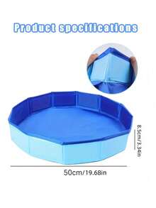 1个便携式折叠宠物浴缸/泳池，方便易用。适用于猫狗，集游泳池、洗澡池、戏水玩具、猫咪沙坑和清洁工具于一体。是猫狗的快乐宠物用品，适合小型犬和大多数猫咪。 - 彩色 - 查看 2