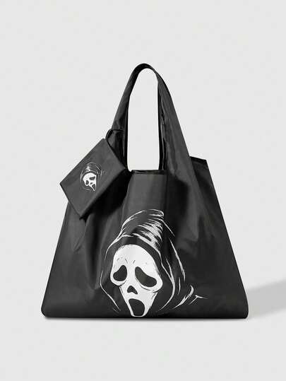 ROMWE Goth 星形印花大容量可折叠购物袋，星空女包