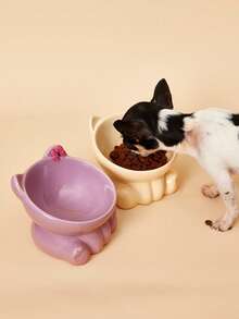 PETSIN Cat Bowl Ceramic Cat Food Bowl Cat Rice Bowl Pet Bowl Cute Cat Rice Bowl Pet Supplies