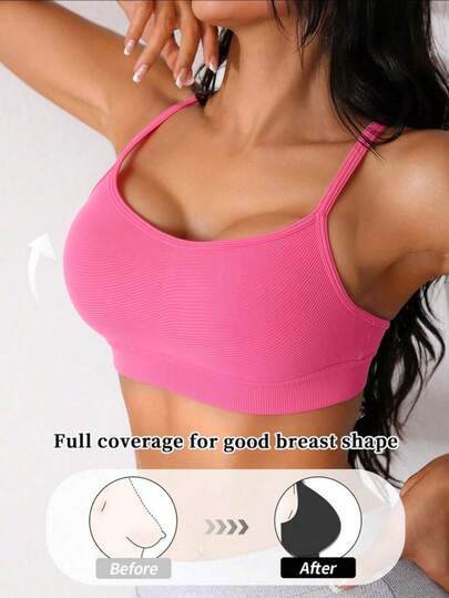 Eraneu 1件装女士无缝舒适彩色无钢圈柔软吊带文胸