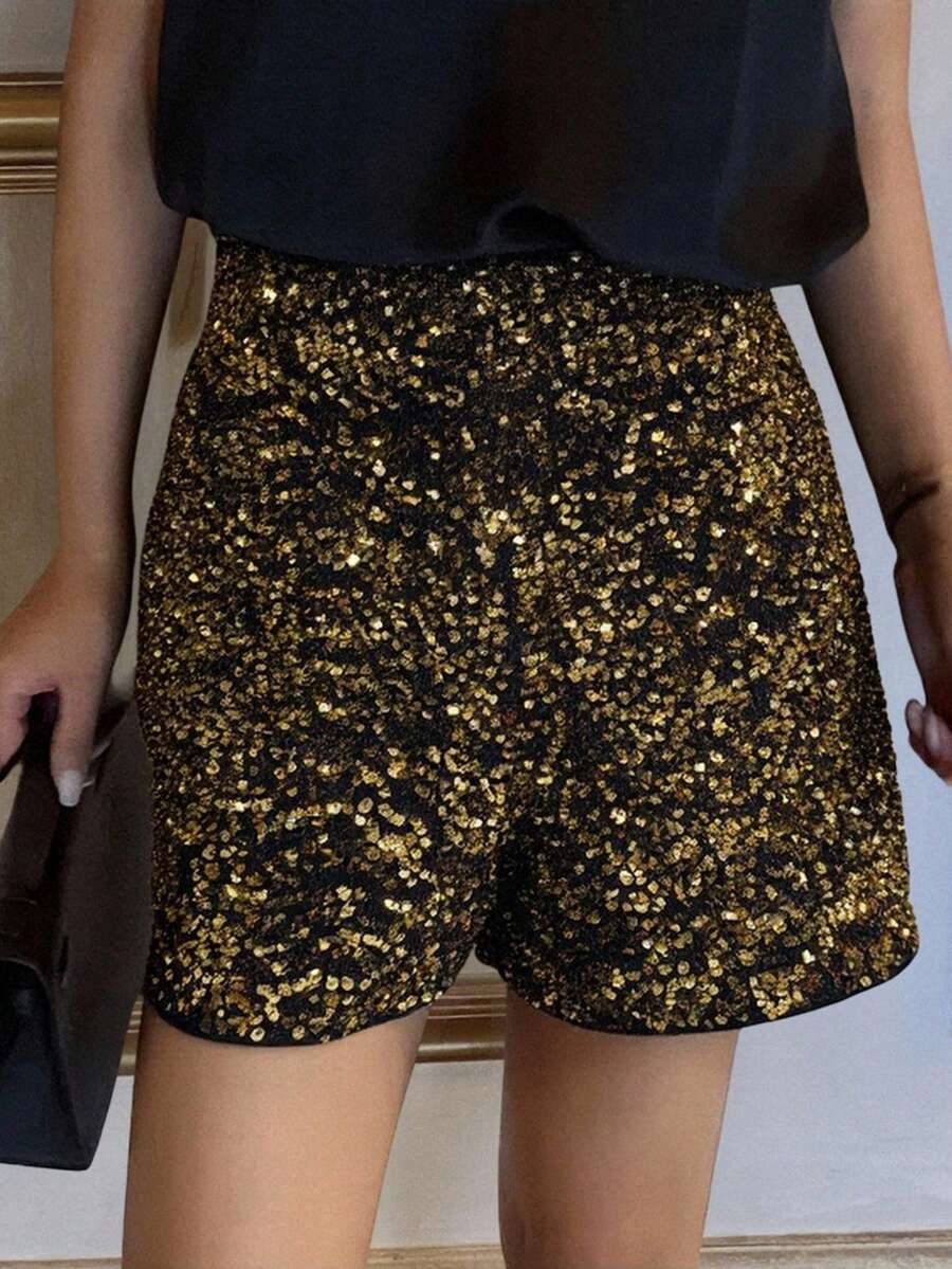 DAZY Pantalones cortos para mujer, nuevo atuendo de Año Nuevo para carnaval